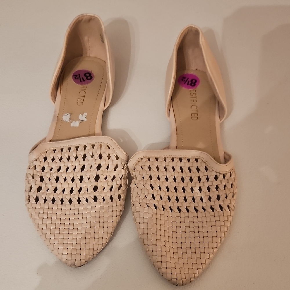 Restricted Women's Beige Woven Loafers